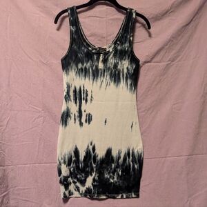 Zara Ribbed Tie Dye Mini Dress